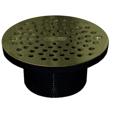Jones Stephens 3-1/2in. IPS ABS Spud with 6in. Polished Brass Strainer D57306